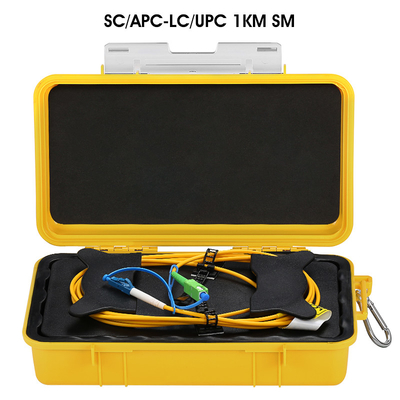 SC/APC-LC/UPC 2km ফাইবার অপটিক OTDR লঞ্চ ক্যাবল বক্স 1310/1550nm ফাইবার রিং