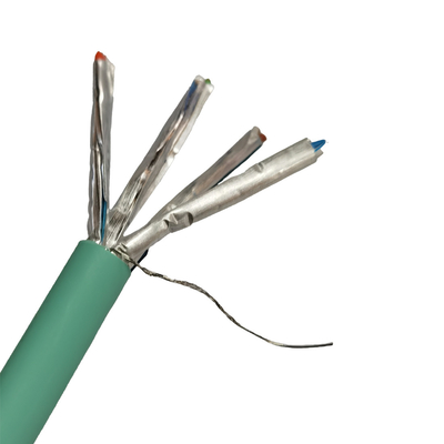 U/FTP নেটওয়ার্ক Cat6a 10 গিগাবিট ইথারনেট কেবল 500MHz 100% কপার কন্ডাক্টর