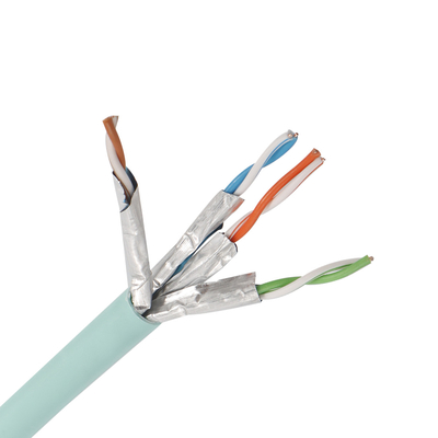 U/FTP নেটওয়ার্ক Cat6a 10 গিগাবিট ইথারনেট কেবল 500MHz 100% কপার কন্ডাক্টর